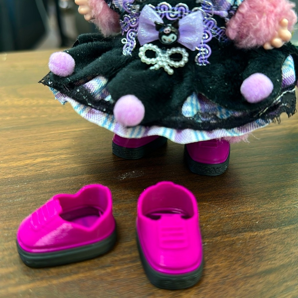 Labubu 3D printed purple shoes - 1 pair​